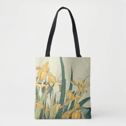 Hokusai Grasshopper und Iris Japan Tasche (Vorderseite)