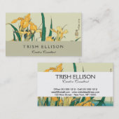 Hokusai Grasshopper und Iris Japan Visitenkarte (Vorne/Hinten)