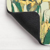 Hokusai grasshopper und iris japanese art mousepad (Ecke)