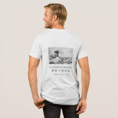 Hokusai Great Wave Minimal Japanese Art OffWhite Tri-Blend Shirt (Rückseite voll)