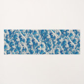 Hokusai Great Wave Muster Nautical Blue Ocean Yogamatte (Rückseite (Horizontal))