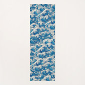 Hokusai Great Wave Muster Nautical Blue Ocean Yogamatte (Vorderseite)