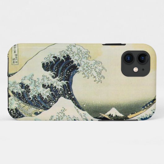 Hokusai Great Wave of Kanagaw iPhone Case (Rückseite (Horizontal))