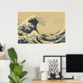 Hokusai Great Wave Off Kanagawa Poster (Heimbüro)