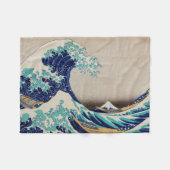 Hokusai Great Wave off Kanagawa. Vintage japanisch Fleecedecke (Vorderseite (Horizontal))