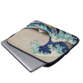 Hokusai Great Wave off Kanagawa. Vintage japanisch Laptopschutzhülle (Vorne Knopf)