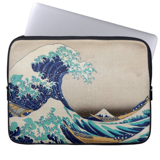 Hokusai Great Wave off Kanagawa. Vintage japanisch Laptopschutzhülle (Vorderseite)
