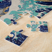 Hokusai Great Wave off Kanagawa. Vintage japanisch Puzzle (Seite)