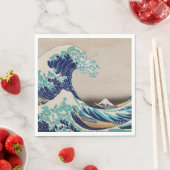 Hokusai Great Wave off Kanagawa. Vintage japanisch Serviette (Beispiel)