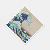 Hokusai Great Wave off Kanagawa. Vintage japanisch Serviette (Ecke)