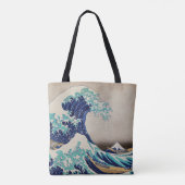 Hokusai Great Wave off Kanagawa. Vintage japanisch Tasche (Rückseite)
