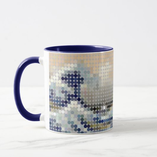 Hokusai "Great Wave" Pixel dot Tasse (Links)