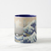 Hokusai "Great Wave" Pixel dot Tasse (Zentrum)