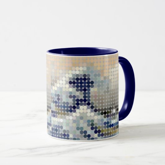 Hokusai "Great Wave" Pixel dot Tasse (VorderseiteRechts)