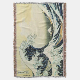 Hokusai Great Wave Throw Blanket Decke