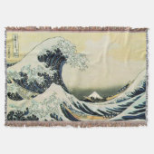 Hokusai Great Wave Throw Blanket Decke (Vorderseite)