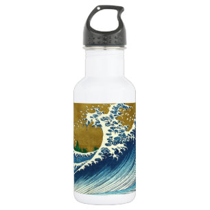 Hokusai Große Welle Japan Vintage Ozean Edelstahlflasche