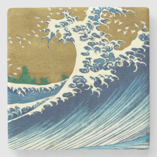 Hokusai Große Welle Japan Vintage Ozean Steinuntersetzer