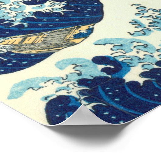 Hokusai große Welle Poster (Ecke)