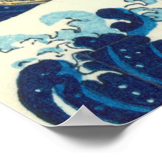 Hokusai große Welle Poster (Ecke)