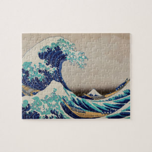 Hokusai Große Welle vor Kanagawa. Vintage Japan-Ku Puzzle