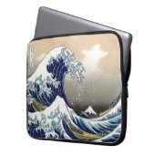 Hokusai große Welle weg von Tsunami Kanagawa Laptopschutzhülle (Vorderseite Links)