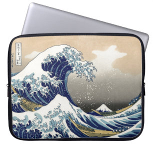 Hokusai große Welle weg von Tsunami Kanagawa Laptopschutzhülle