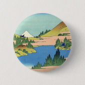 Hokusai Hakone See in der Provinz Sagami Button (Vorderseite)