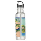 Hokusai Hakone See in der Provinz Sagami Edelstahlflasche (Rückseite)