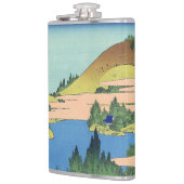 Hokusai Hakone See in der Provinz Sagami Flachmann (Links)