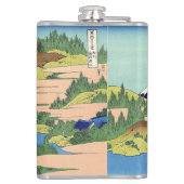 Hokusai Hakone See in der Provinz Sagami Flachmann (Rückseite)