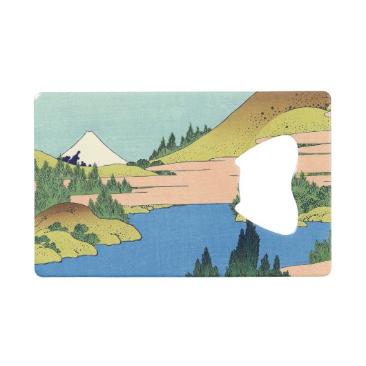 Hokusai Hakone See in der Provinz Sagami Geldbeutel Flaschenöffner (Vorderseite (Horizontal))