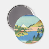 Hokusai Hakone See in der Provinz Sagami Magnet (Vorderseite/Rückseite)