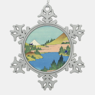 Hokusai Hakone See in der Provinz Sagami Schneeflocken Zinn-Ornament