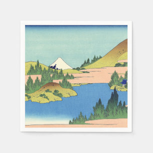 Hokusai Hakone-See in der Provinz Sagami Serviette