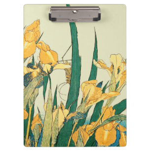 Hokusai Heuschrecke Iris Vintage Druck: Japanisch Klemmbrett