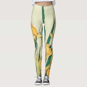 Hokusai Heuschrecke Iris Vintage Druck: Japanisch Leggings