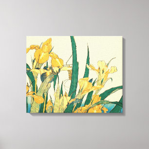 Hokusai Heuschrecke Iris Vintage Druck: Japanisch Leinwanddruck