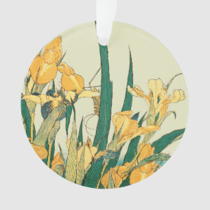 Hokusai Heuschrecke Iris Vintage Druck: Japanisch Ornament