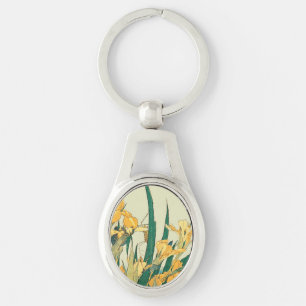 Hokusai Heuschrecke Iris Vintage Druck: Japanisch Schlüsselanhänger