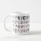 Hokusai , Image of faces from the Hokusai manga Kaffeetasse (Links)