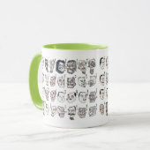 Hokusai , Image of faces from the Hokusai manga Tasse (Vorderseite Links)