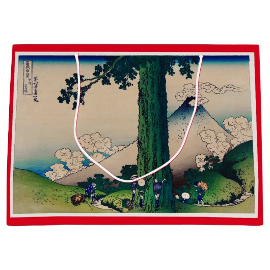 HOKUSAI JAPANISCHE GEBIRGSdruck Geschenk-Tasche Große Geschenktüte (Vorderseite)