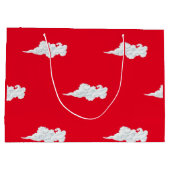 HOKUSAI JAPANISCHE GEBIRGSdruck Geschenk-Tasche Große Geschenktüte (Rückseite)