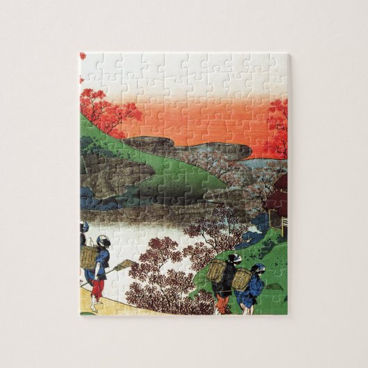 Hokusai - japanische Kunst - Japan Puzzle (Vertikal)