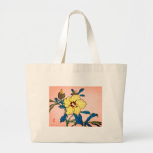 HOKUSAI JAPANISCHE WOODBLOCK BLUME Taschen-Tasche Jumbo Stoffbeutel