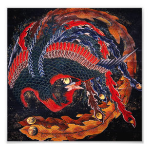 Hokusai Japanischer Phönix Fotodruck
