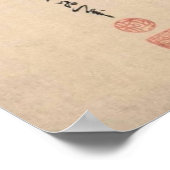 Hokusai Java Sparrow auf Magnolia GalleryHD Poster (Ecke)