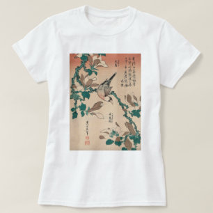 Hokusai Java Sparrow auf Magnolia GalleryHD T-Shirt