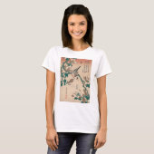 Hokusai Java Sparrow auf Magnolia GalleryHD T-Shirt (Vorne ganz)